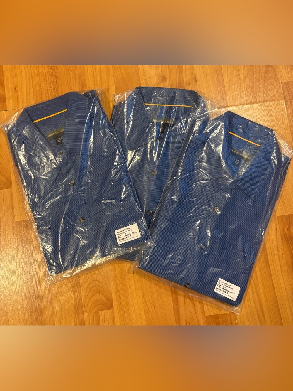 🔥McDonald’s Apparel Collection Manager’s Men’s Blue Horizontal Stretch LS-Sz.Lg
